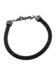 Saint Laurent YSL Closure Leather Cord Wrap Bracelet