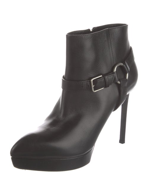 Saint Laurent Leather Moto Boots