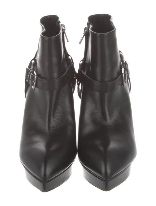 Saint Laurent Leather Moto Boots