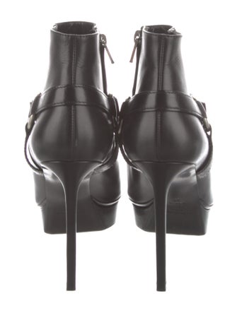 Saint Laurent Leather Moto Boots
