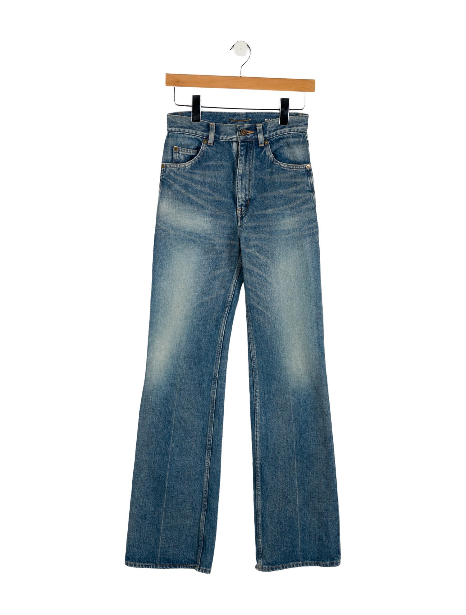 Saint Laurent High-Rise Wide Leg Jeans