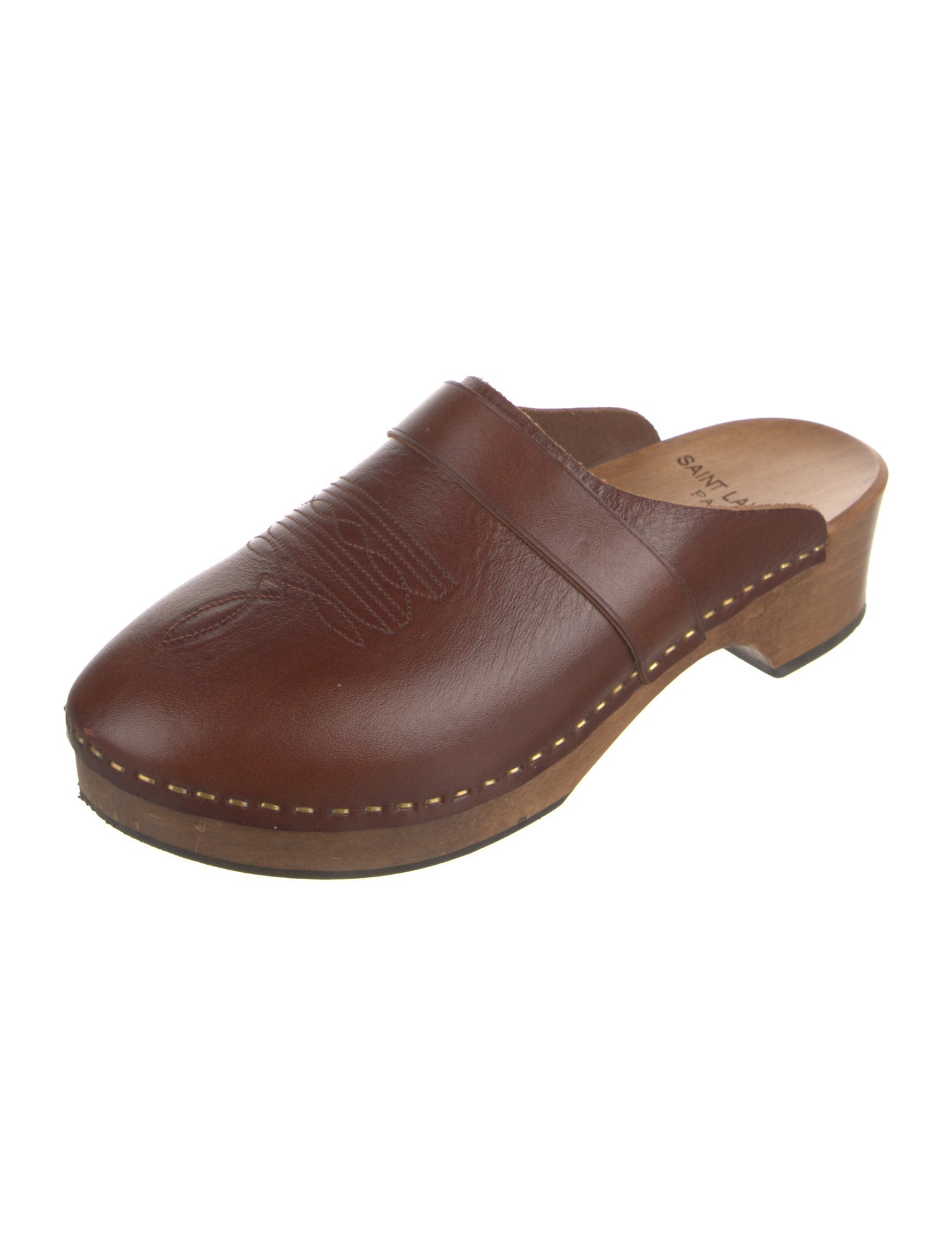 Saint Laurent Leather Mules