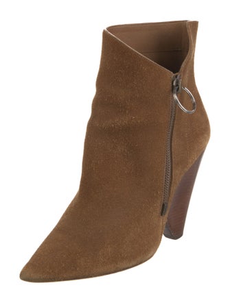 Saint Laurent Suede Colorblock Pattern Boots