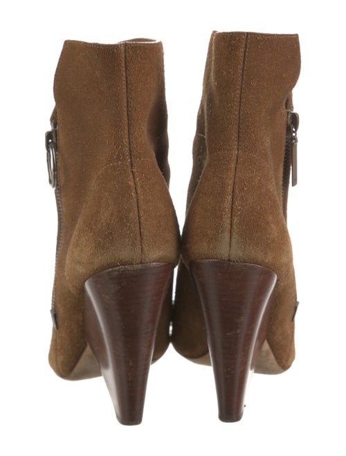 Saint Laurent Suede Colorblock Pattern Boots