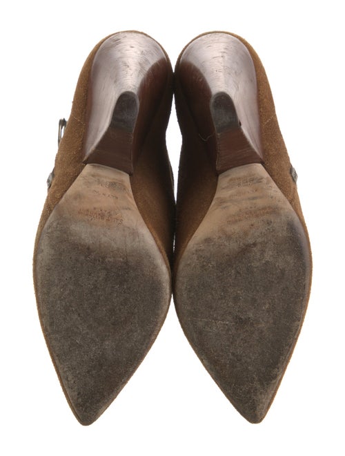 Saint Laurent Suede Colorblock Pattern Boots