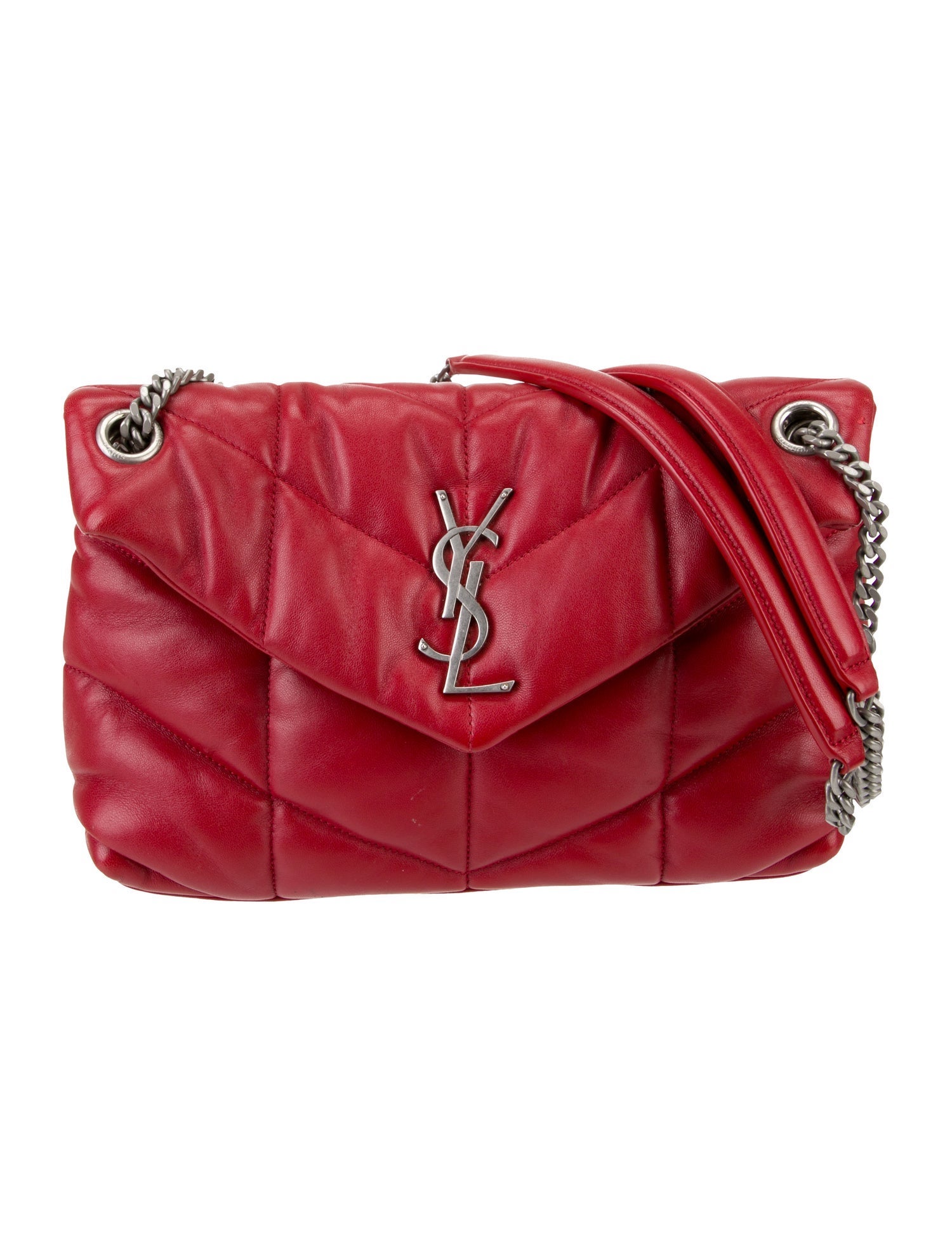 Saint Laurent Lambskin Monogram Puffer Bag Small