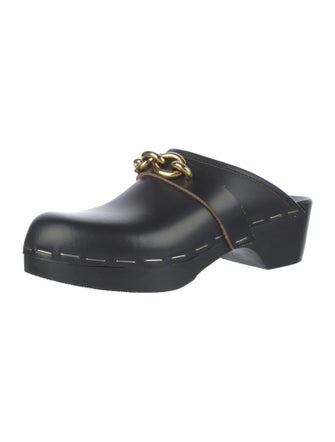 Saint Laurent Toff Chain-Link Accents Clog Mules