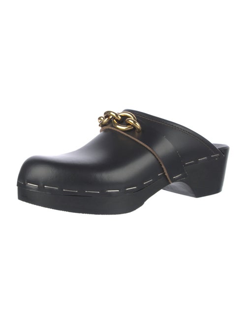 Saint Laurent Toff Chain-Link Accents Clog Mules
