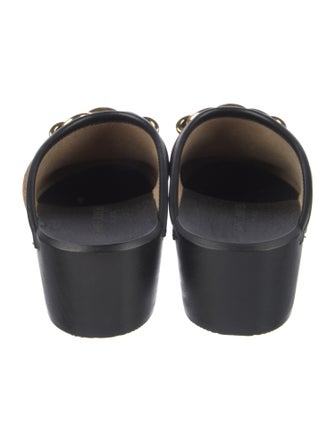 Saint Laurent Toff Chain-Link Accents Clog Mules