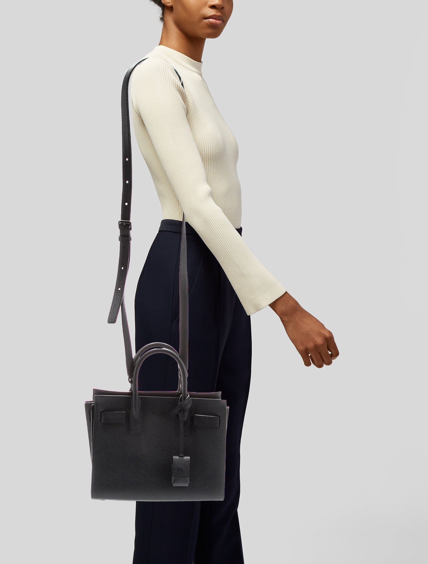 Saint Laurent Leather Sac De Jour