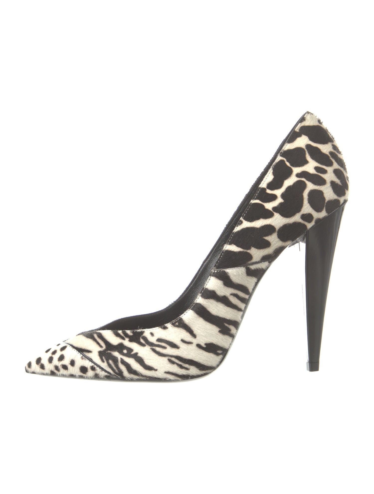 Saint Laurent Ponyhair Animal Print Pumps w/ Tags