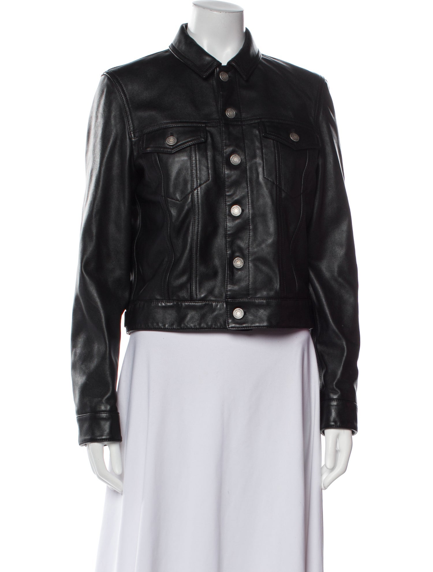 Saint Laurent 2024 Leather Biker Jacket