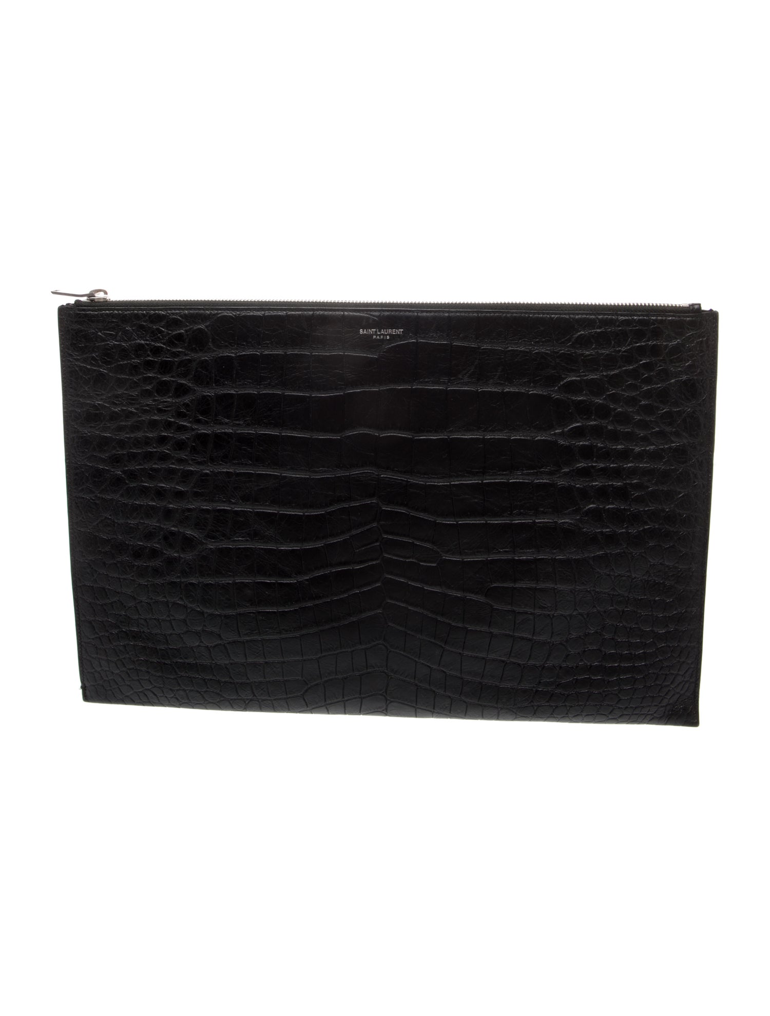 Saint Laurent Embossed Leather Clutch