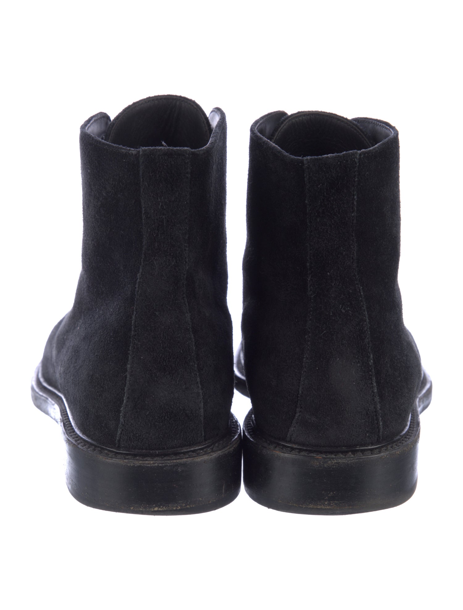 Saint Laurent Suede Lace-Up Boots