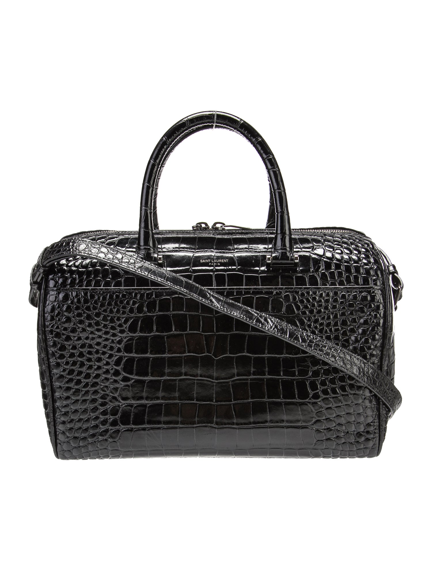 Saint Laurent Embossed Leather 12 Hour Duffle w/ Strap