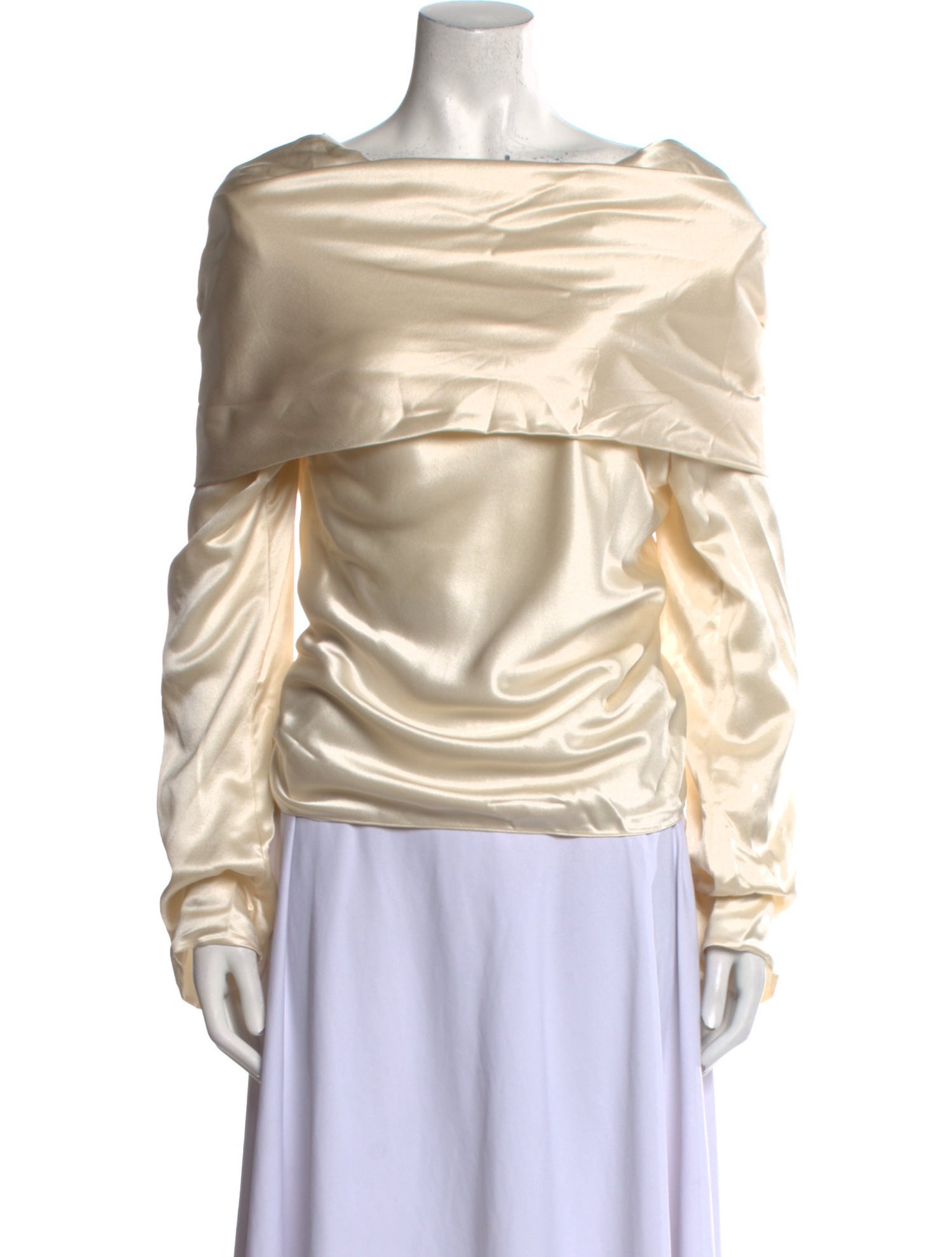 Saint Laurent Silk Cowl Neck Blouse w/ Tags