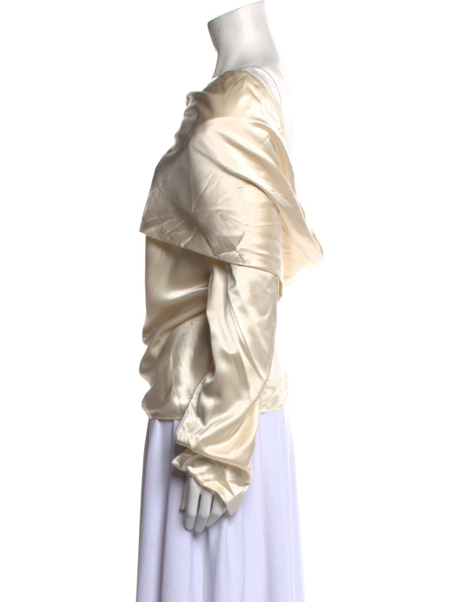 Saint Laurent Silk Cowl Neck Blouse w/ Tags