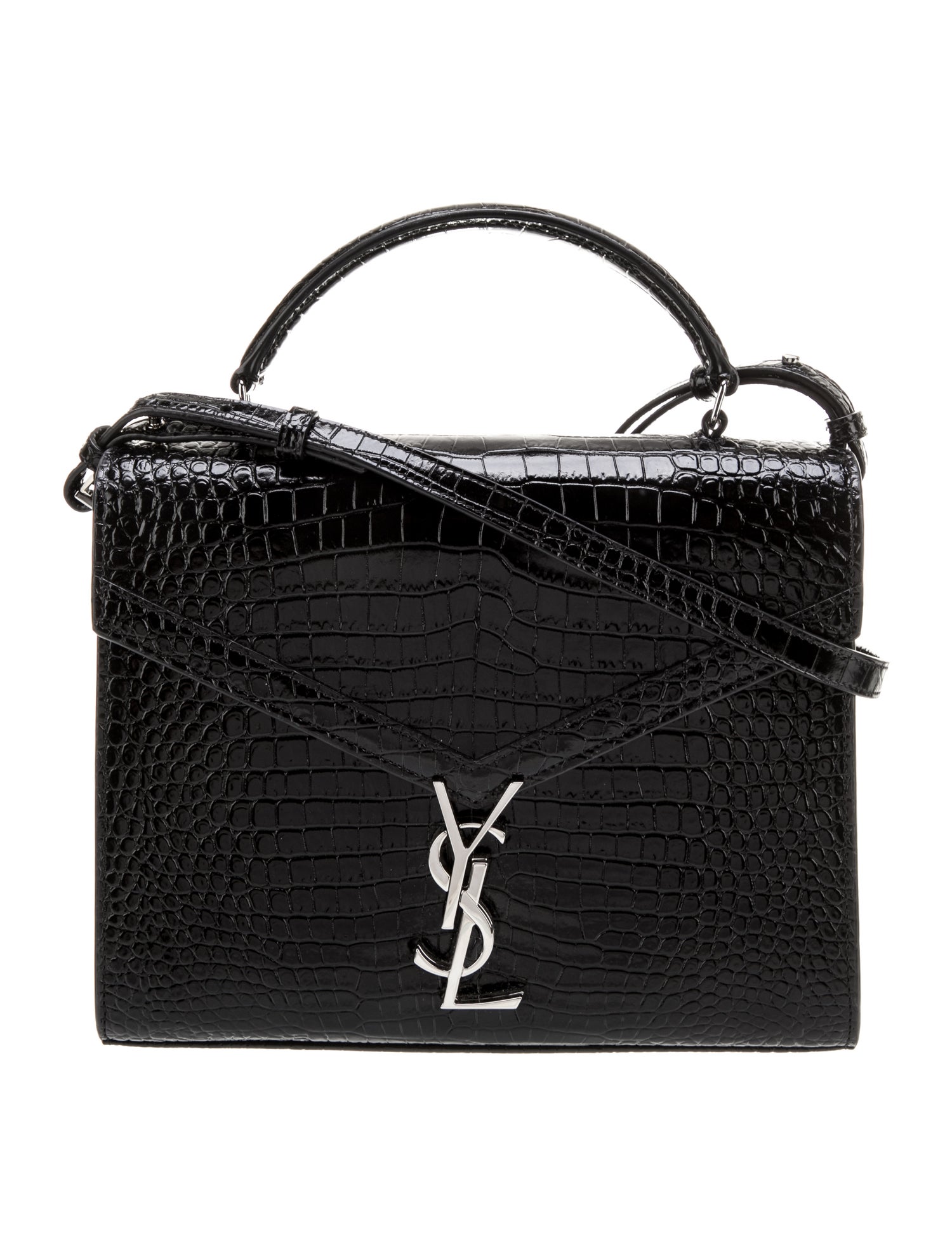 Saint Laurent Embossed Leather Cassandre Medium