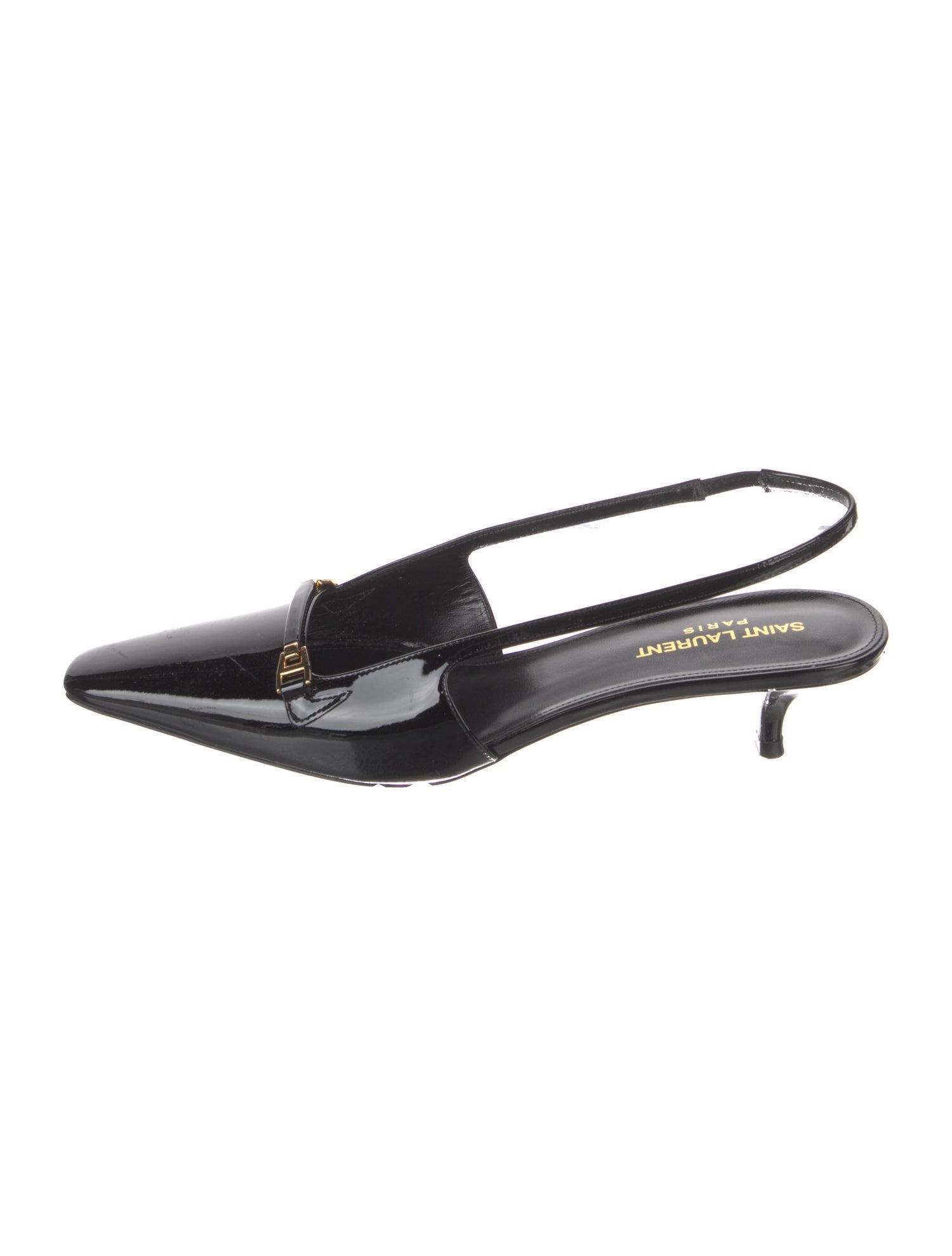 Saint Laurent Patent Leather Slingback Pumps