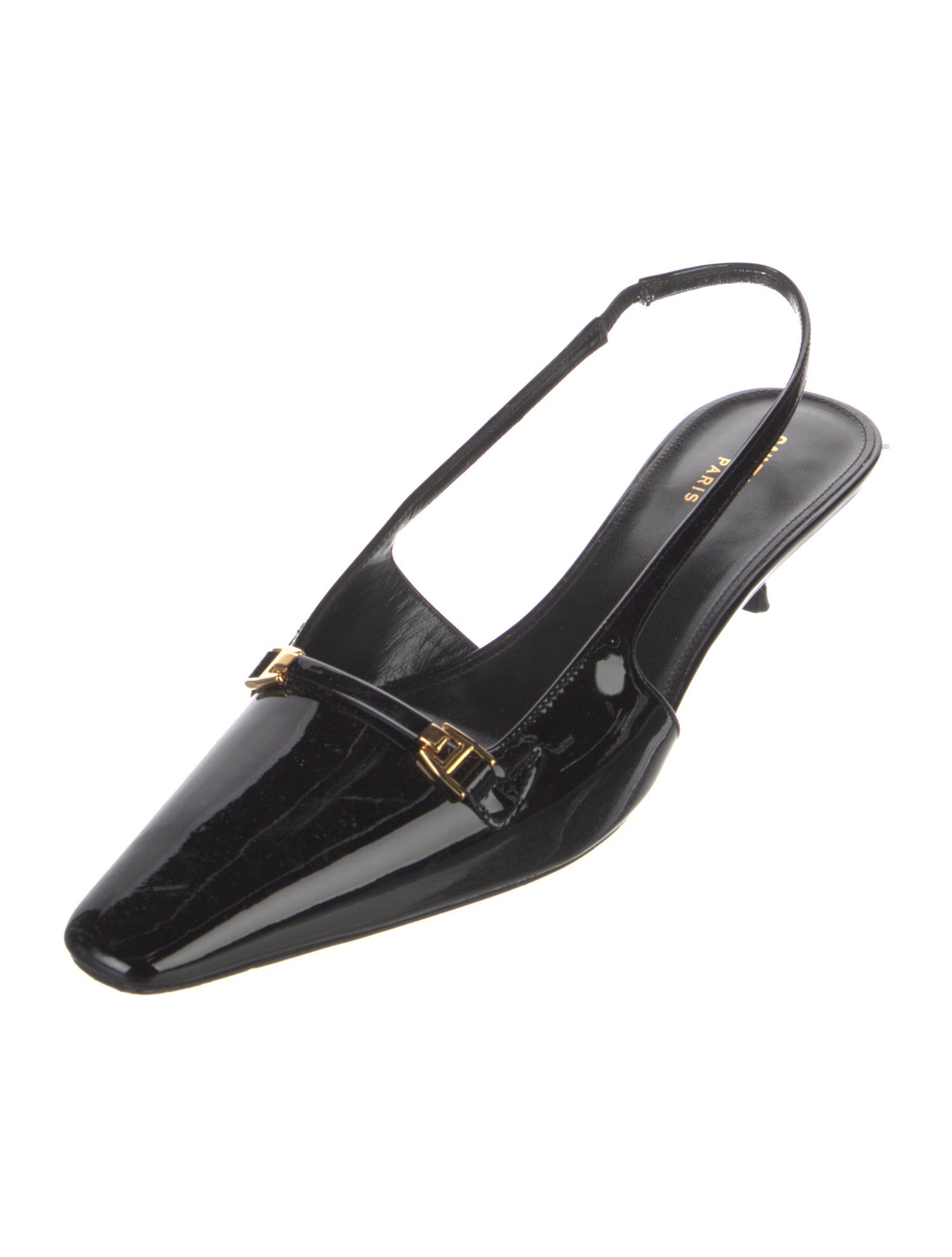 Saint Laurent Patent Leather Slingback Pumps