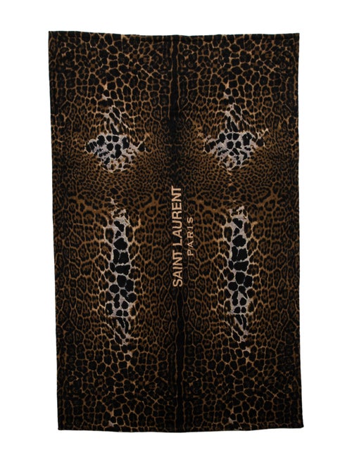 Saint Laurent Leopard Beach Towel