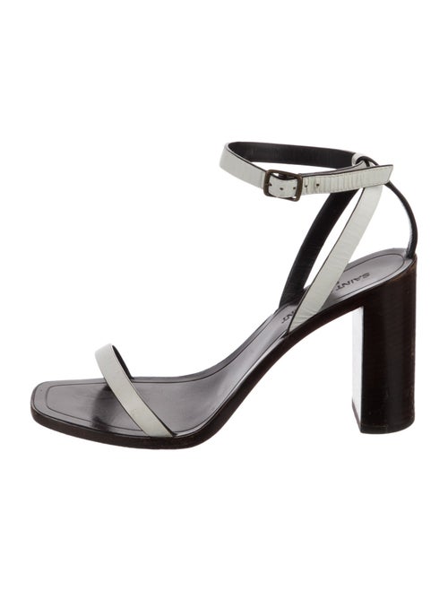 Saint Laurent Leather Colorblock Pattern Sandals