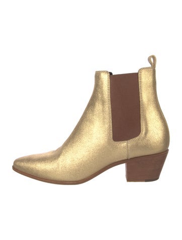 Saint Laurent Boots Leather Colorblock Pattern Chelsea IT 37.5 | 7.5