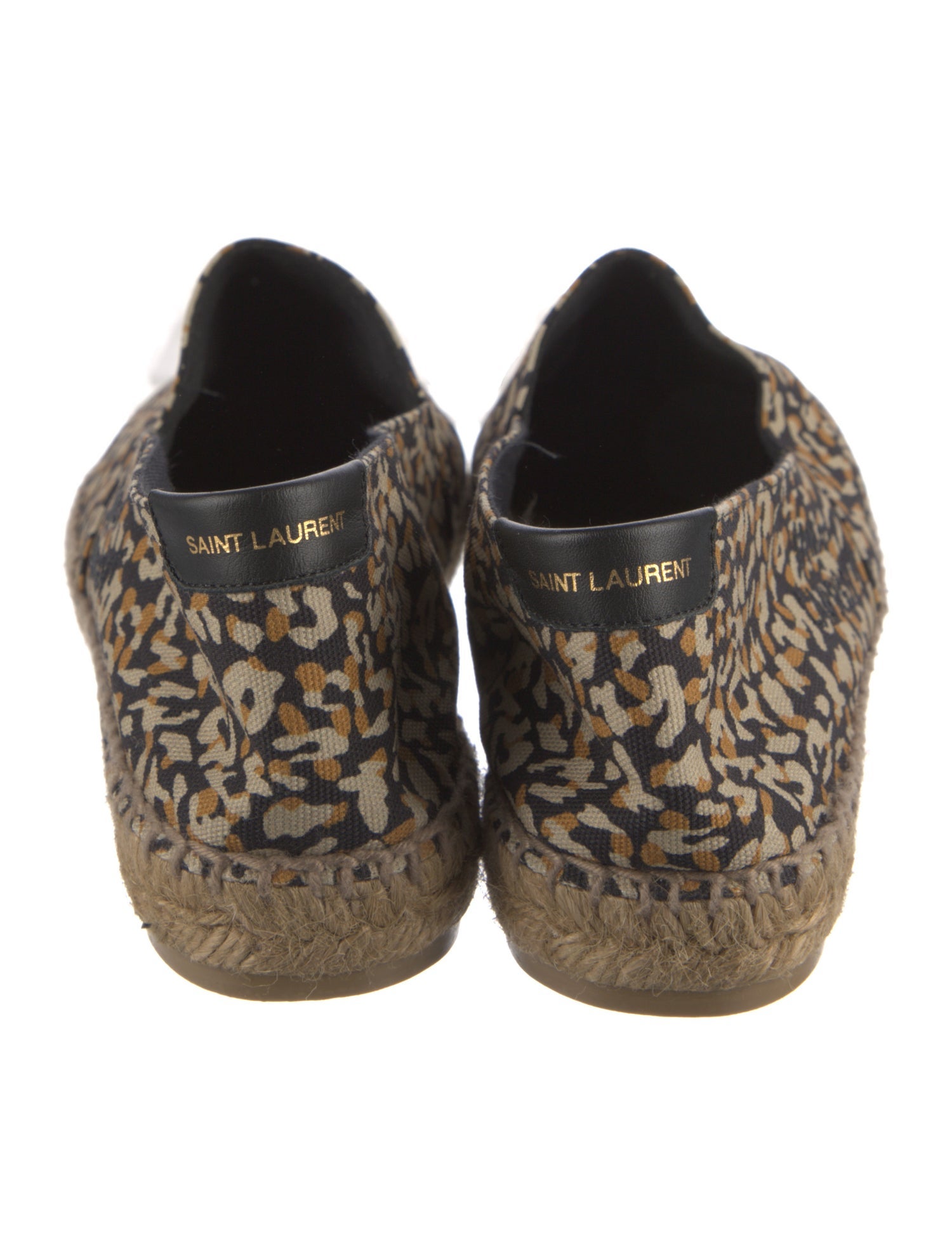 Saint Laurent Canvas Animal Print Espadrilles