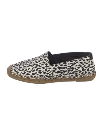 Saint Laurent Canvas Animal Print Espadrilles