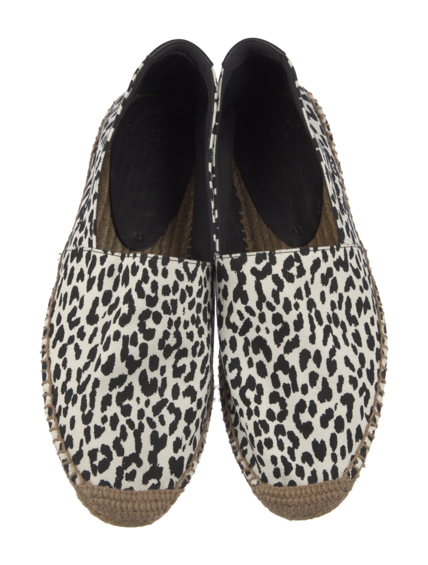 Saint Laurent Canvas Animal Print Espadrilles