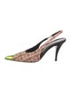 Saint Laurent Tweed Pattern Slingback Pumps