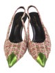 Saint Laurent Tweed Pattern Slingback Pumps