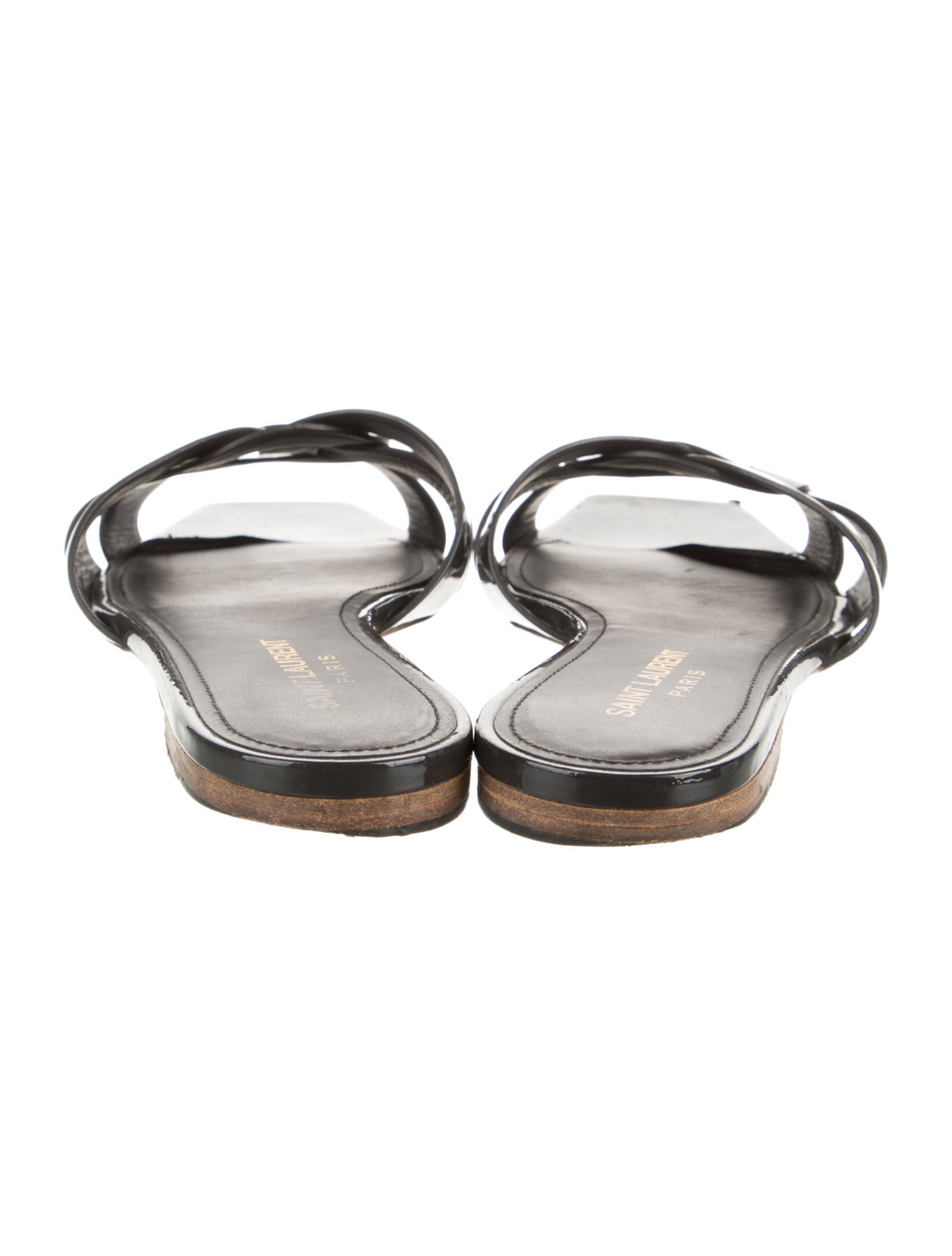 Saint Laurent Patent Leather Slides