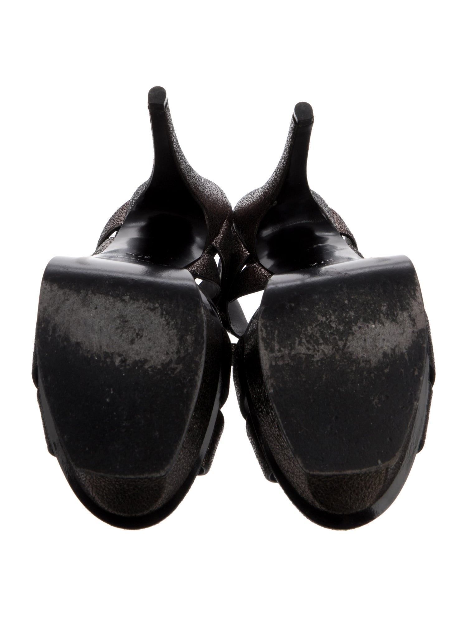 Saint Laurent Leather T-Strap Sandals