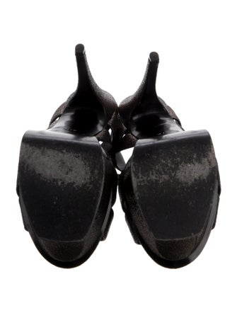 Saint Laurent Leather T-Strap Sandals