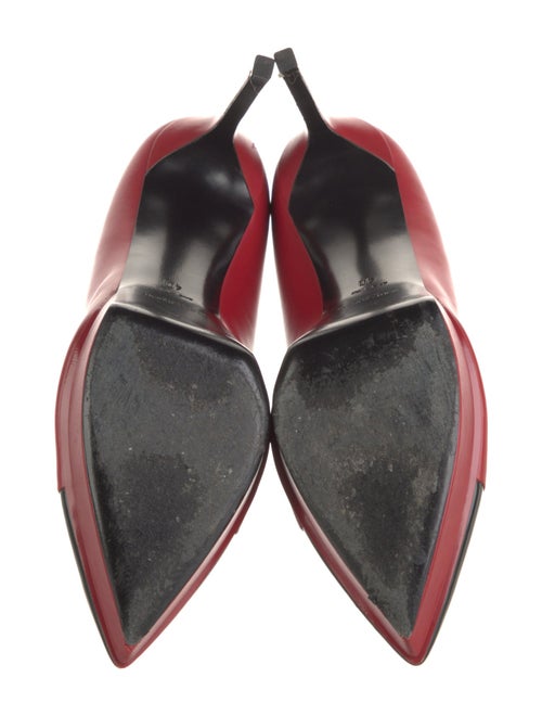 Saint Laurent Leather Colorblock Pattern Pumps