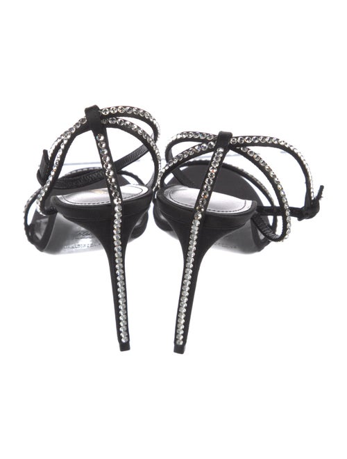 Saint Laurent Satin Crystal Embellishments Sandals