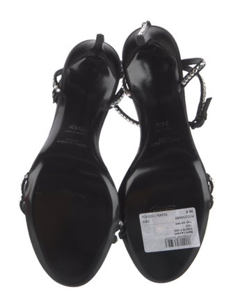 Saint Laurent Satin Crystal Embellishments Sandals