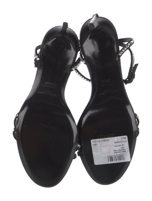 Saint Laurent Satin Crystal Embellishments Sandals