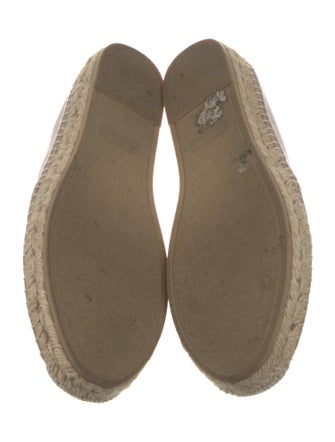 Saint Laurent Signature Logo Leather Espadrilles