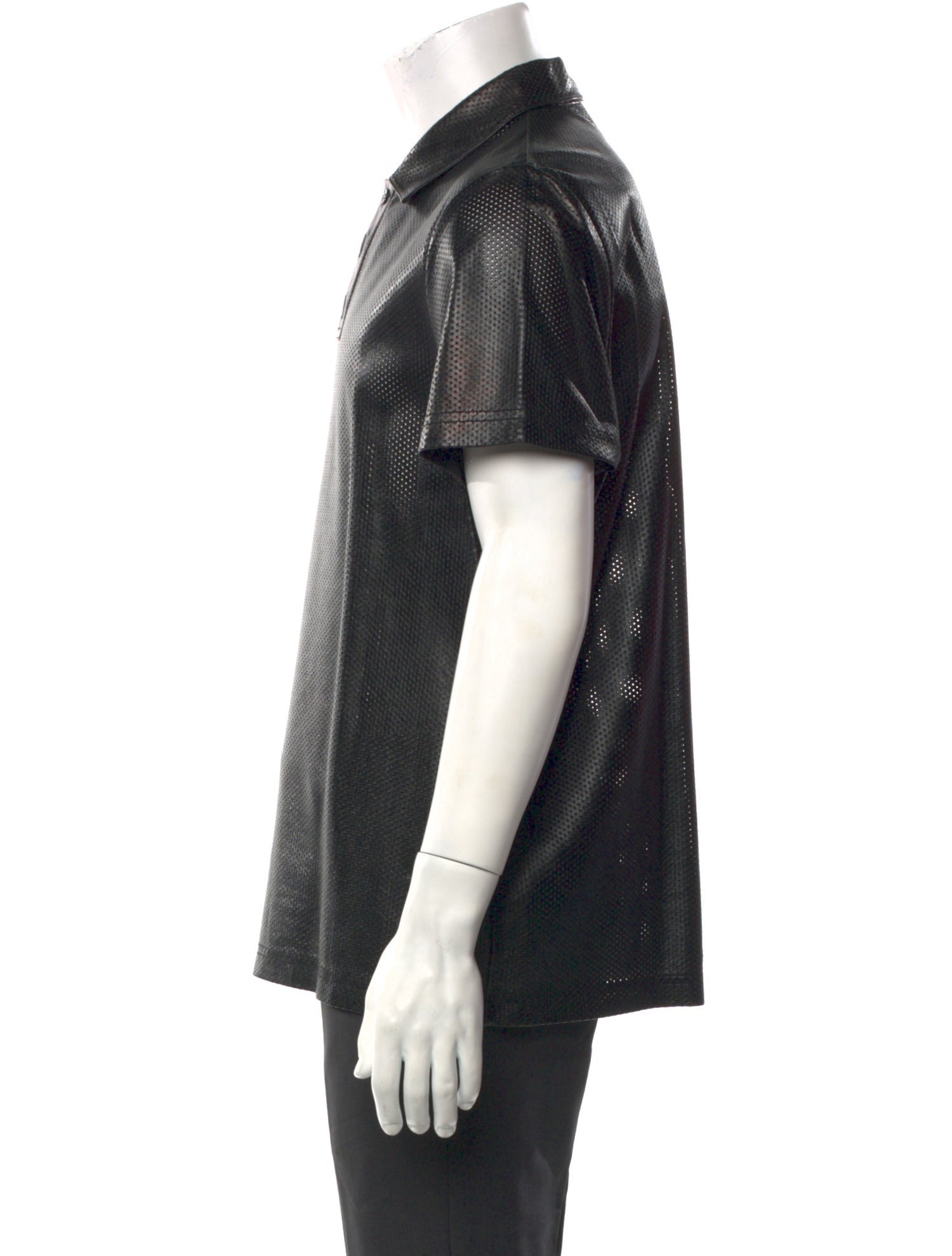 Saint Laurent 2017 Lamb Leather Polo Shirt