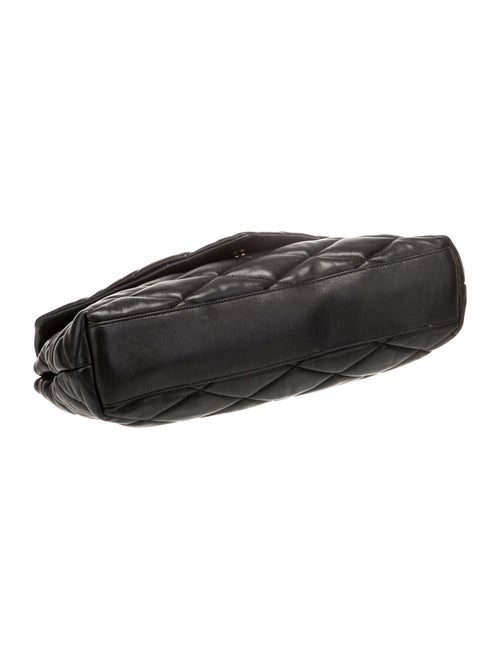 Saint Laurent Leather Sade Puffer Clutch Large