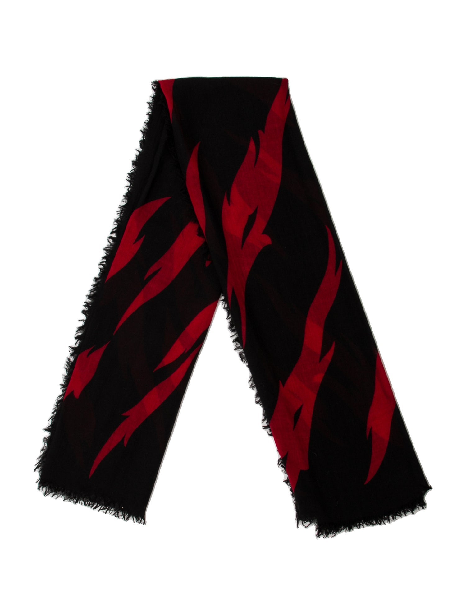 Saint Laurent Wool Printed Scarf