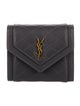 Saint Laurent Monogram Gaby Leather Compact Wallet