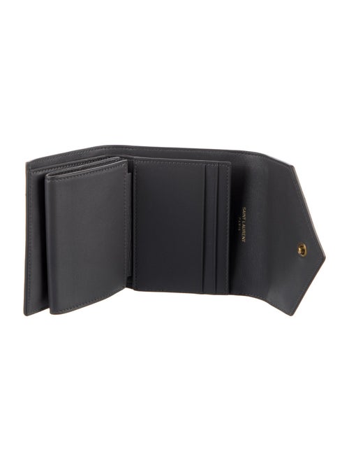 Saint Laurent Monogram Gaby Leather Compact Wallet