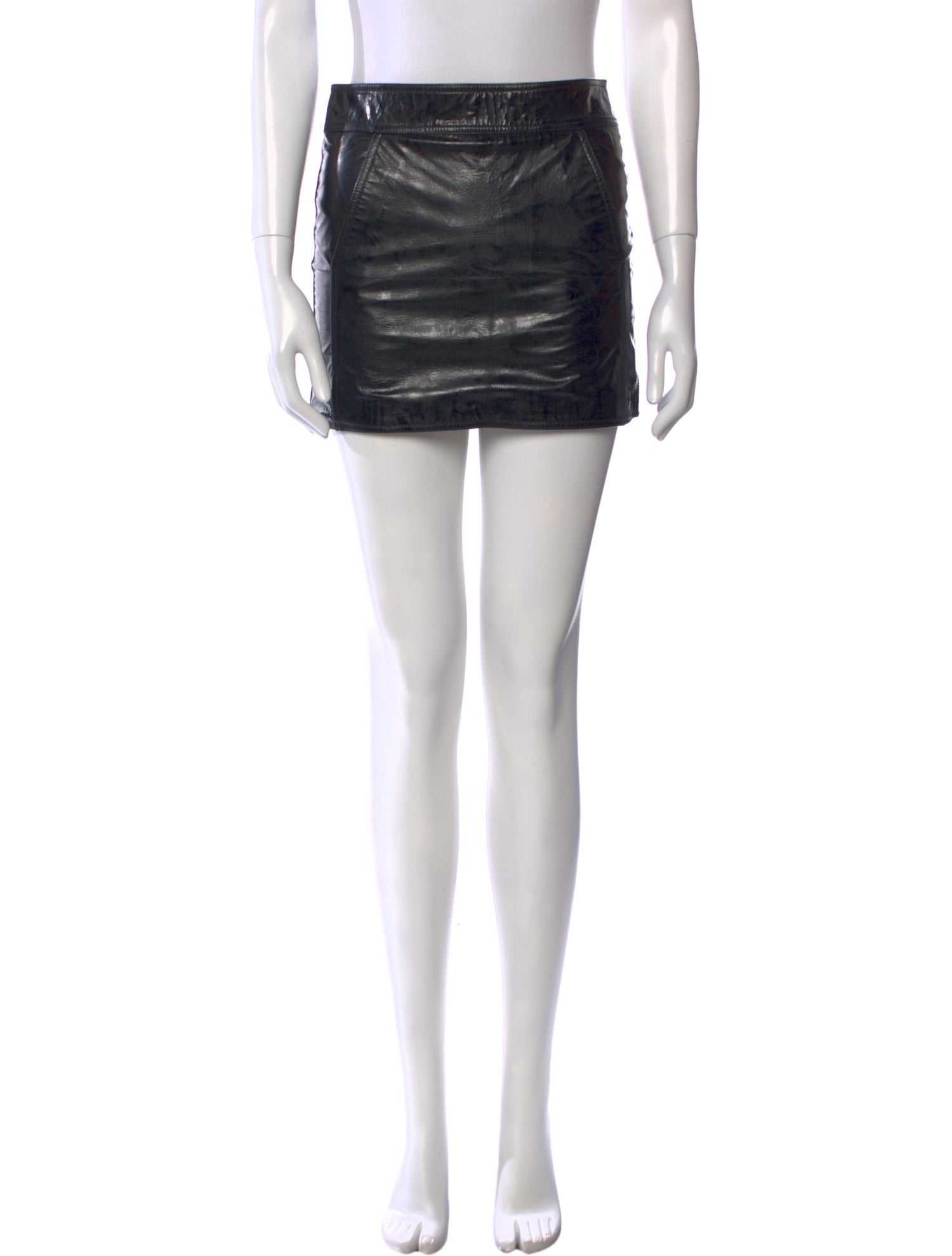 Saint Laurent Leather Mini Skirt
