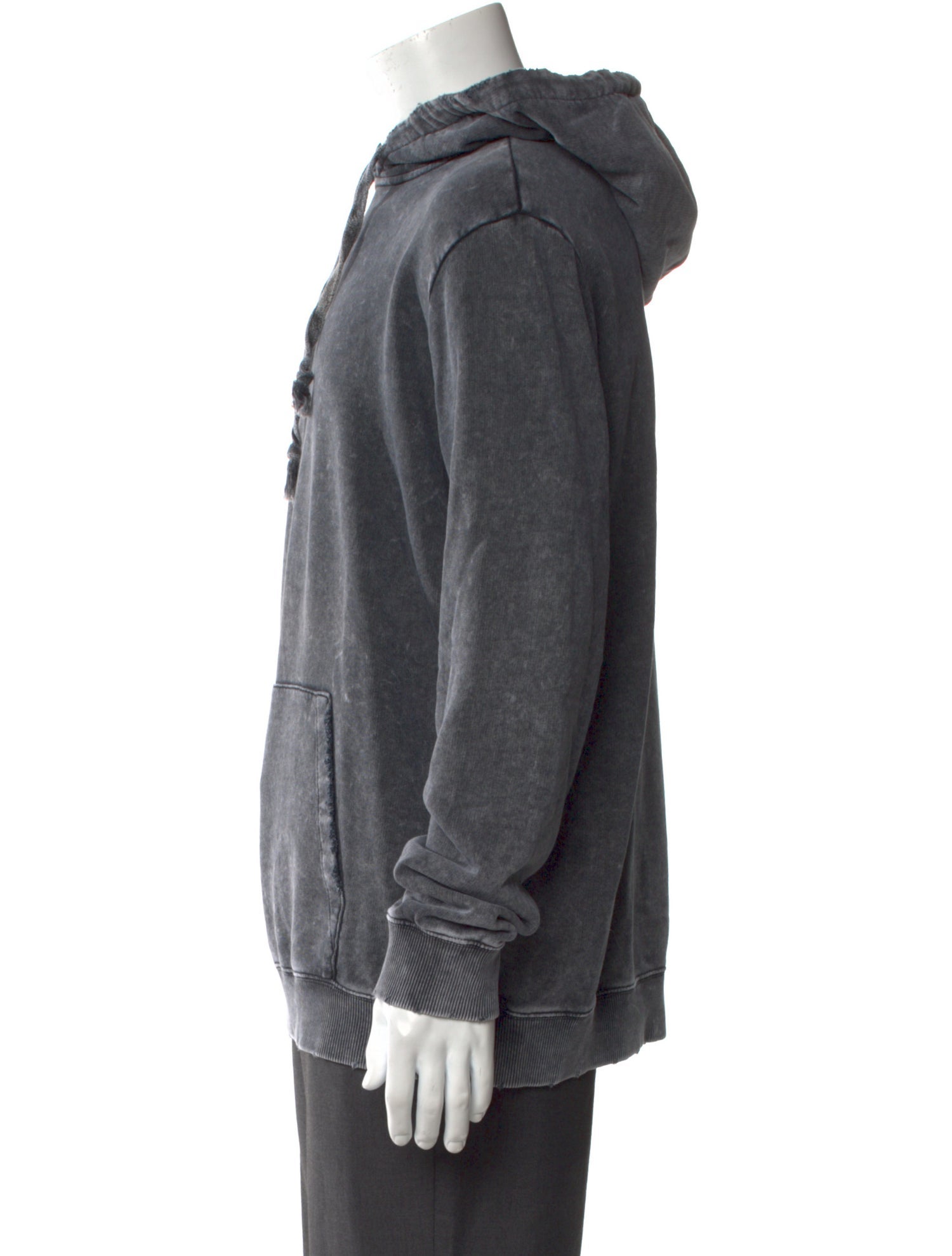 Saint Laurent 2017 Distressed Archive Logo Hoodie