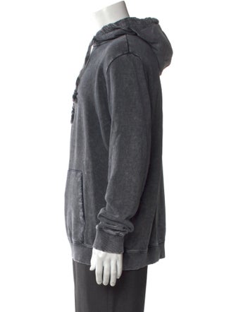 Saint Laurent 2017 Distressed Archive Logo Hoodie