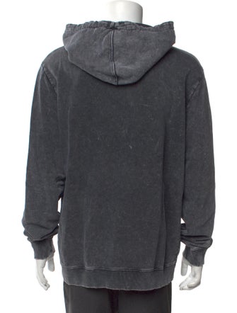 Saint Laurent 2017 Distressed Archive Logo Hoodie