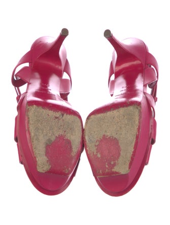 Saint Laurent Leather T-Strap Sandals